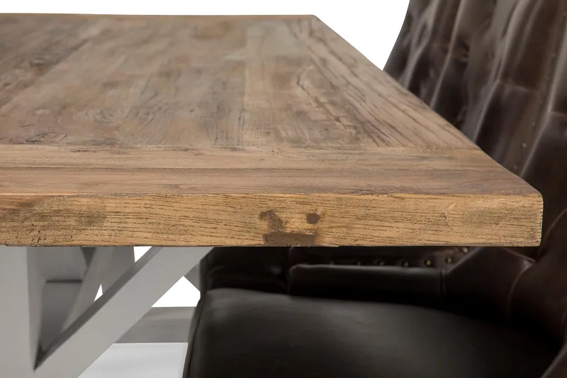 Lyon Förlängningsbar Matgrupp 200 cm med 6 Tuva Stol - Natur/Vit/Brun - Möbler - Matplats - Matgrupp & matbord med stolar