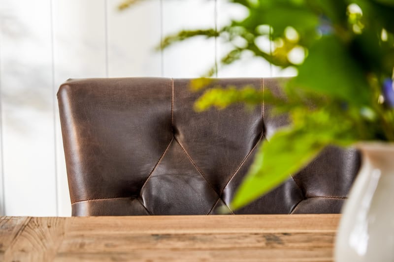 Lyon Förlängningsbar Matgrupp 200 cm med 6 Tuva Stol - Natur/Vit/Brun - Möbler - Matplats - Matgrupp & matbord med stolar