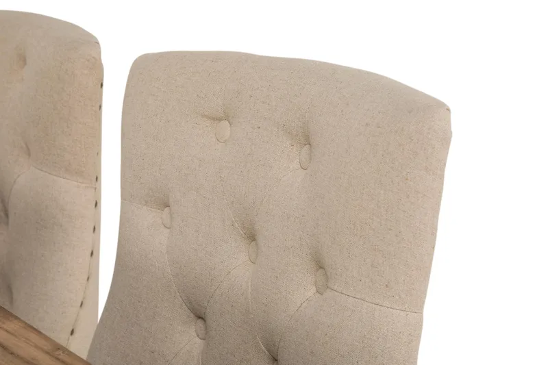 Lyon Förlängningsbar Matgrupp 200 cm med 6 Viktoria Stol - Natur/Vit/Beige - Möbler - Matplats - Matgrupp & matbord med stolar