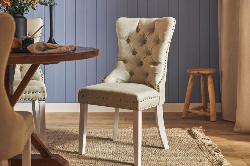 Lyon Matgrupp 120 cm Rund inkl 4 Bergviken Stolar - Brun - Möbler - Matplats - Matgrupp & matbord med stolar