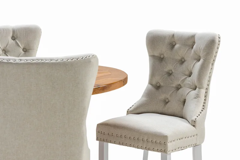 Lyon Matgrupp 120 cm Rund inkl 4 Bergviken Stolar - Brun - Möbler - Matplats - Matgrupp & matbord med stolar