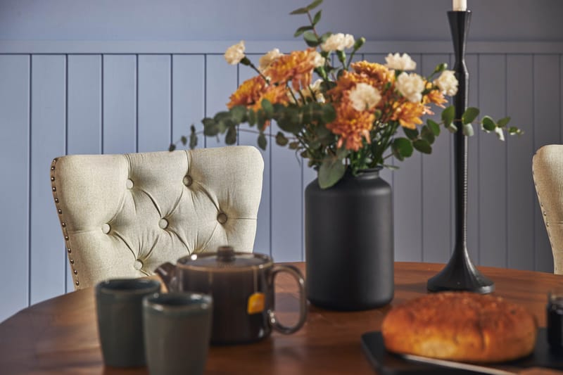 Lyon Matgrupp 120 cm Rund inkl 4 Bergviken Stolar - Brun - Möbler - Matplats - Matgrupp & matbord med stolar