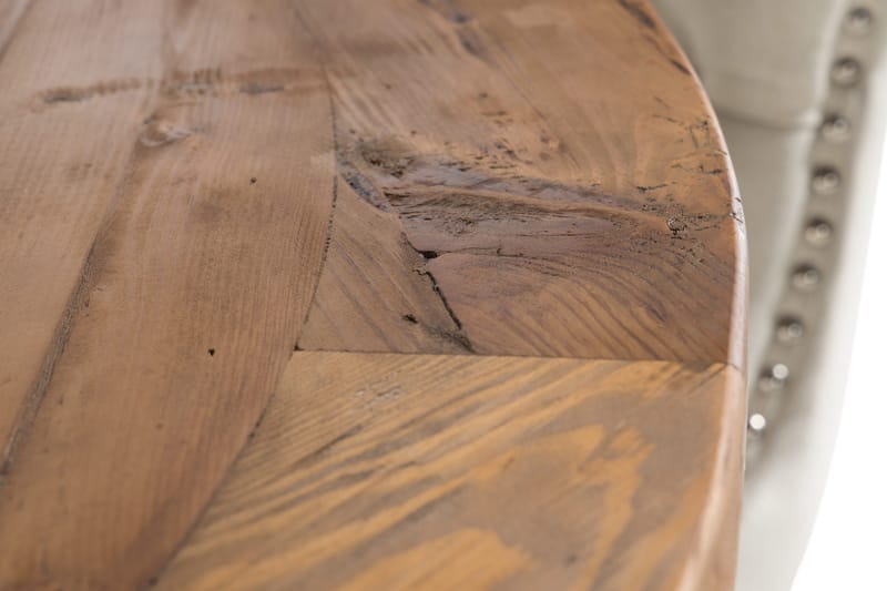 Lyon Matgrupp 120 cm Rund inkl 4 Bergviken Stolar - Brun/Vit - Möbler - Matplats - Matgrupp & matbord med stolar