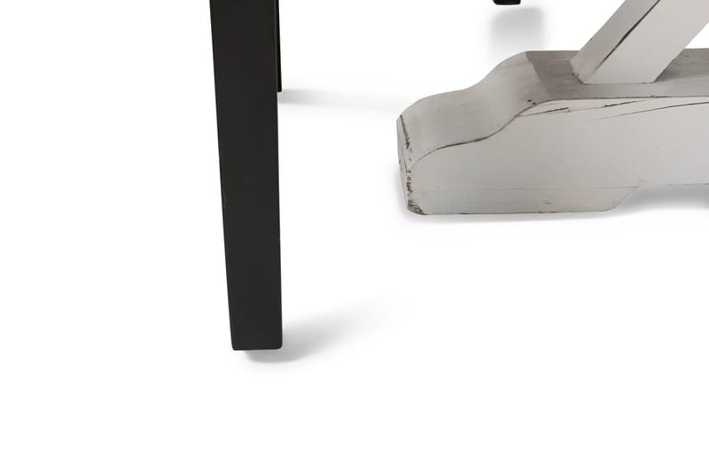 Lyon Matgrupp 150 cm Rund med 4 Tuva Fåtölj - Vintage Alm/Vit/Svart PU - Möbler - Matplats - Matgrupp & matbord med stolar