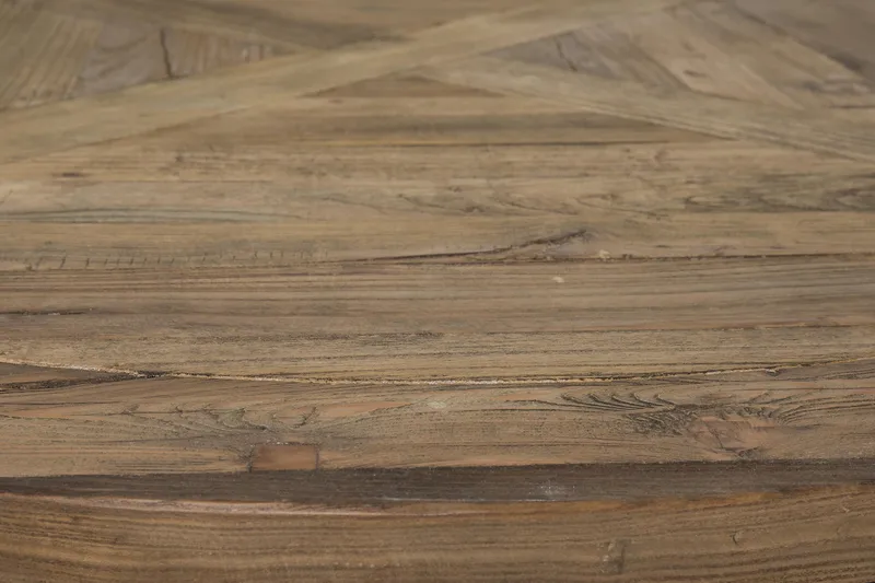 Lyon Matgrupp 150 cm Rund med 6 Tuva Fåtölj - Vintage Alm/Vit/Brun PU - Möbler - Matplats - Matgrupp & matbord med stolar