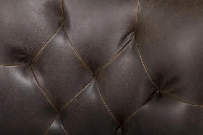 Lyon Matgrupp 150 cm Rund med 6 Tuva Fåtölj - Vintage Alm/Vit/Brun PU - Möbler - Matplats - Matgrupp & matbord med stolar