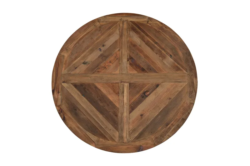 Lyon Matgrupp Ø150 cm Rund med 4 st Viktoria Stolar - Vintage Natur/Vit/Beige - Möbler - Matplats - Matgrupp & matbord med stolar