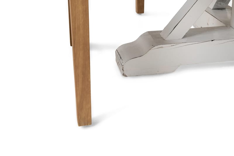 Lyon Matgrupp Ø150 cm Rund med 4 st Viktoria Stolar - Vintage Natur/Vit/Beige - Möbler - Matplats - Matgrupp & matbord med stolar