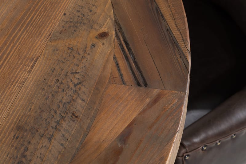 Lyon Matgrupp Rund med 4 st Tuva Fåtölj Konstläder - Trä/Vit/Svart PU - Möbler - Matplats - Matgrupp & matbord med stolar