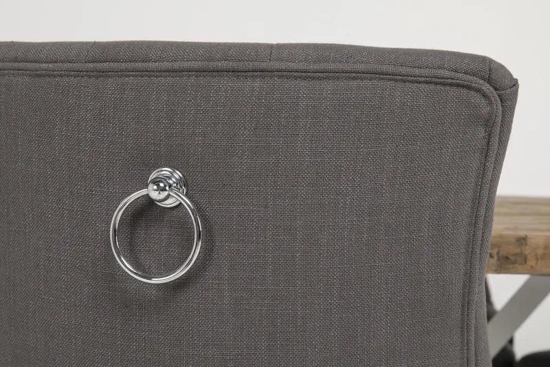 Lyon Matgrupp Runt med 6 Viktoria Stol - Vit/Grå - Möbler - Matplats - Matgrupp & matbord med stolar