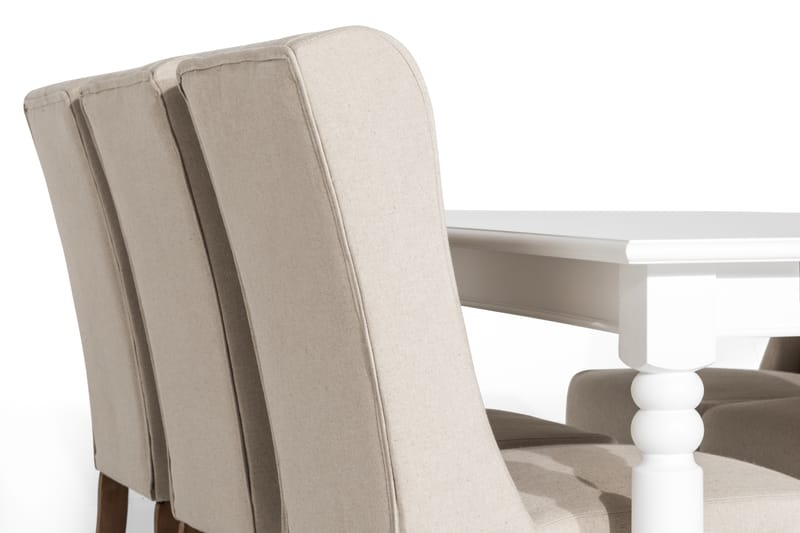 MACKAY Matgrupp 190 + 6 SELMA Stol Vintage Alm/Beige - Möbler - Matplats - Matgrupp & matbord med stolar