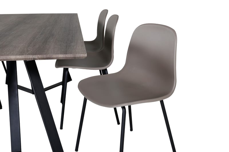 Malvina Matgrupp 180 cm inkl 6 Kullersbro Stolar - Grå/Svart/Beige - Möbler - Matplats - Matgrupp & matbord med stolar