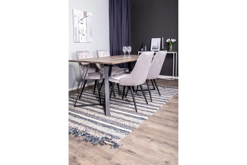 Malvina Matgrupp med 4 Valerie Lyx Sammetsstolar - Möbler - Matplats - Matgrupp & matbord med stolar