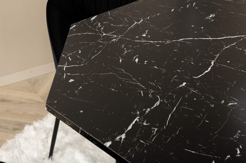 Marbs Matgrupp 110 cm Rund inkl 4 Foyos Stolar - Svart - Möbler - Matplats - Matgrupp & matbord med stolar