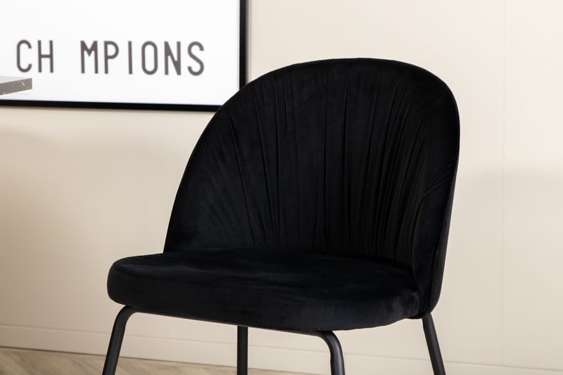 Marbs Matgrupp 110 cm Rund inkl 4 Foyos Stolar - Svart - Möbler - Matplats - Matgrupp & matbord med stolar