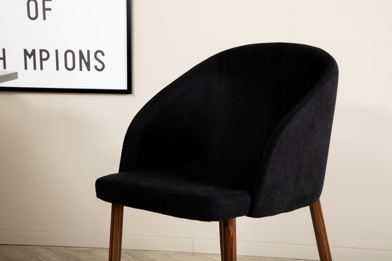 Marbs Matgrupp 110 cm Rund inkl 4 Kullersbro Stolar - Svart/Brun - Möbler - Matplats - Matgrupp & matbord med stolar