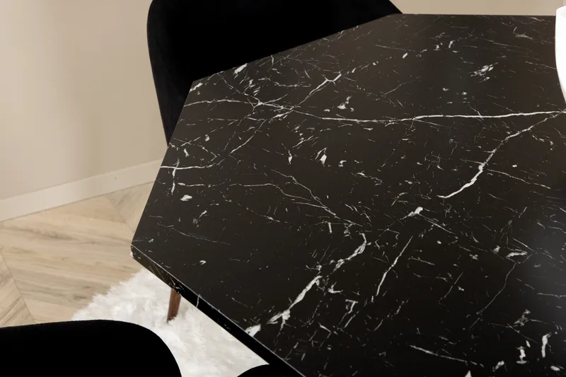 Marbs Matgrupp 110 cm Rund inkl 4 Kullersbro Stolar - Svart/Brun - Möbler - Matplats - Matgrupp & matbord med stolar