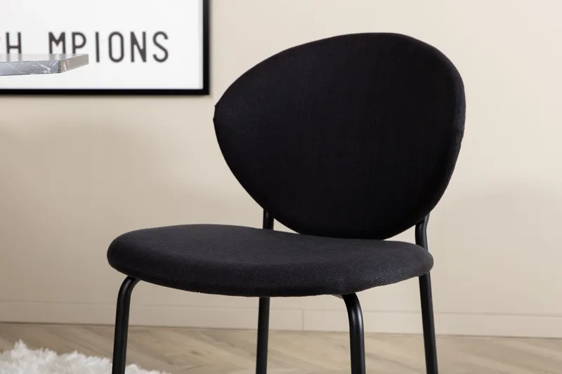 Marbs Matgrupp 110 cm Rund inkl 4 Moncoll Stolar - Svart - Möbler - Matplats - Matgrupp & matbord med stolar