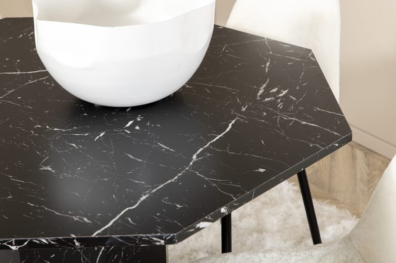 Marbs Matgrupp 110 cm Rund inkl 4 Pontus Stolar - Svart/Vit - Möbler - Matplats - Matgrupp & matbord med stolar