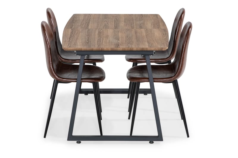 MARCELEN Förlängningsbart Matbord  4 st NIKOLAS Matstol - Matgrupp & matbord med stolar