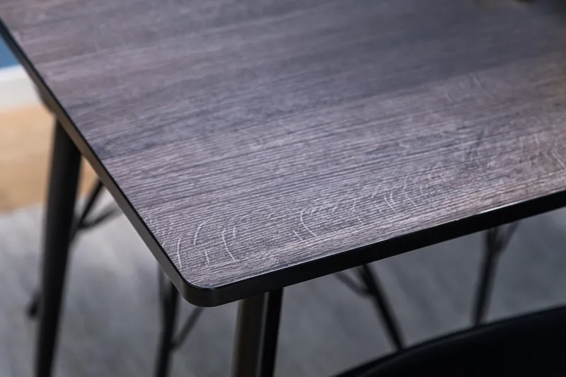 Marcelen Matgrupp 120 cm med 4 Nibe Stol - Brun/Svart - Möbler - Matplats - Matgrupp & matbord med stolar