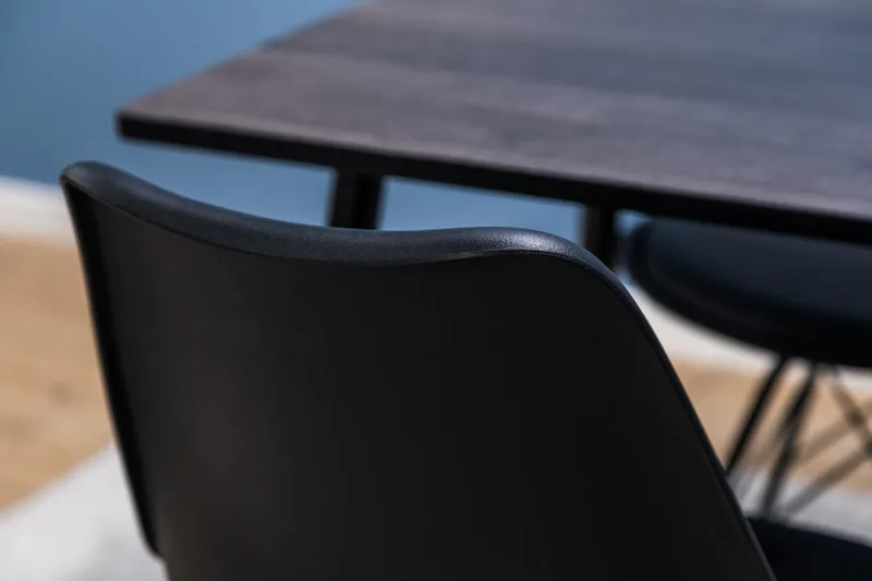 Marcelen Matgrupp 120 cm med 4 Nibe Stol - Brun/Svart - Möbler - Matplats - Matgrupp & matbord med stolar