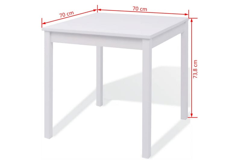 Matbord och stolar 3 delar furu vit - Vit - Möbler - Matplats - Matgrupp & matbord med stolar