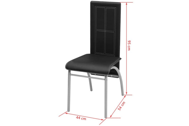 Matbord och stolar 5 delar svart - Svart - Möbler - Matplats - Matgrupp & matbord med stolar