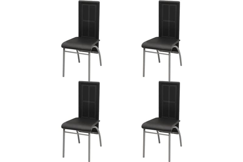 Matbord och stolar 5 delar svart - Svart - Möbler - Matplats - Matgrupp & matbord med stolar