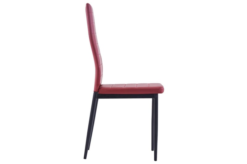 Matbord och stolar 5 delar vinröd - Röd - Matgrupp & matbord med stolar