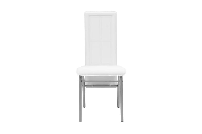Matbord och stolar 7 delar vita - Flerfärgad - Matgrupp & matbord med stolar