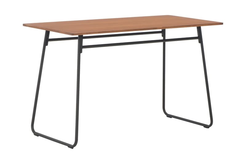 Matgrupp 5 delar massivt plywood stål brun - Brun - Matgrupp & matbord med stolar