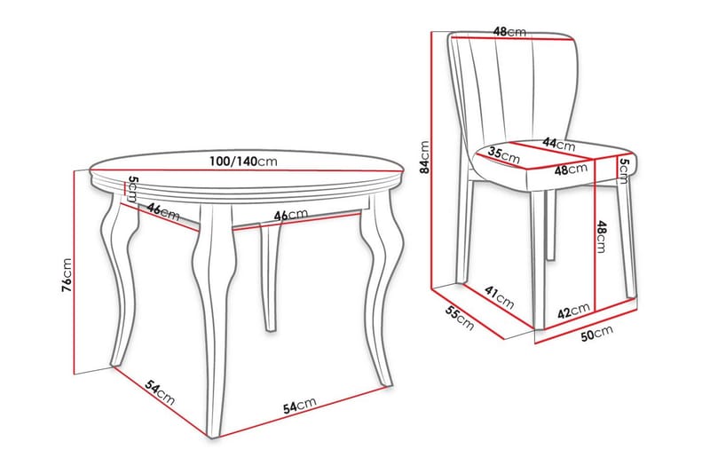 Matgrupp - Beige/Vit/Svart - Möbler - Matplats - Matgrupp & matbord med stolar