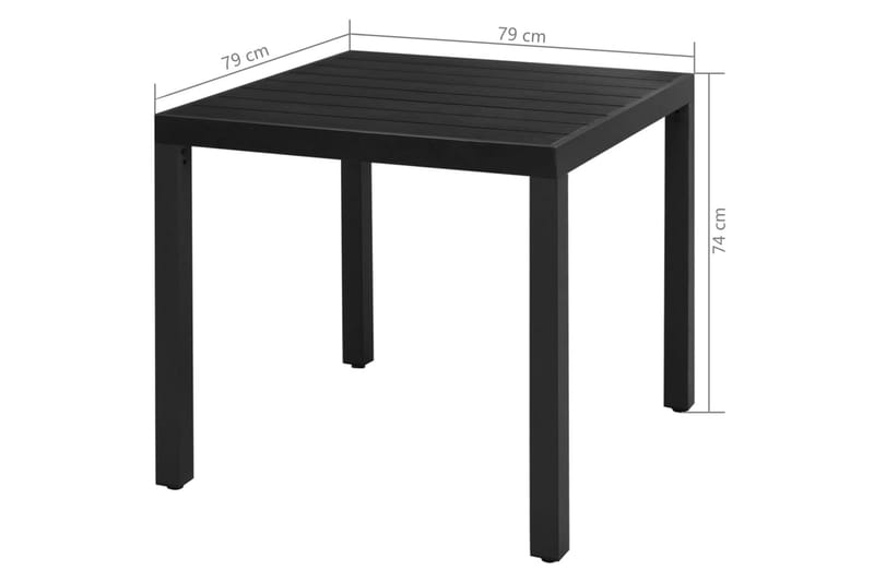 Matgrupp för trädgården 3 delar PVC-rotting svart - Svart - Möbler - Matplats - Matgrupp & matbord med stolar