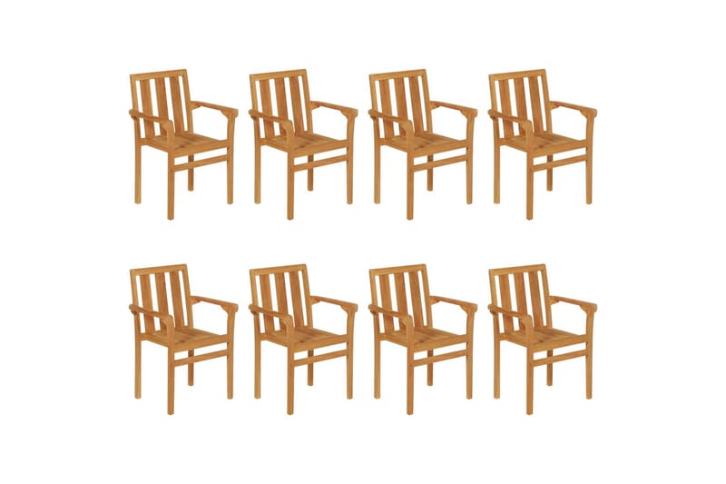 Matgrupp för trädgården 9 delar massivt teakträ - Brun - Möbler - Matplats - Matgrupp & matbord med stolar