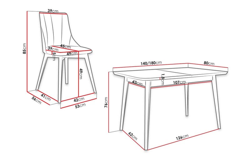 Matgrupp - Grå - Möbler - Matplats - Matgrupp & matbord med stolar