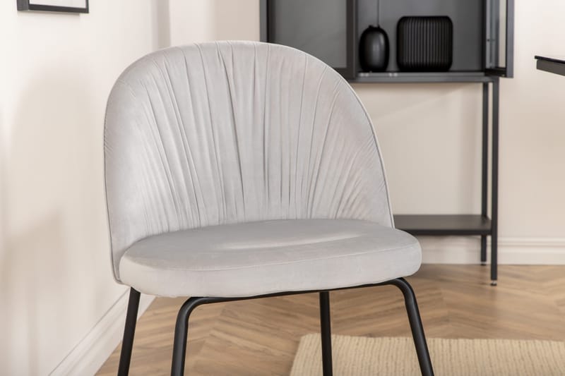 Matgrupp Leria 200 cm inkl 6 Foyos Stolar - Glas/Svart/Grå - Möbler - Matplats - Matgrupp & matbord med stolar