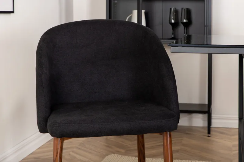 Matgrupp Leria 200 cm inkl 6 Kullersbro Stolar - Glas/Svart/Brun - Möbler - Matplats - Matgrupp & matbord med stolar