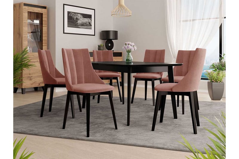 Matgrupp - Rosa - Möbler - Matplats - Matgrupp & matbord med stolar