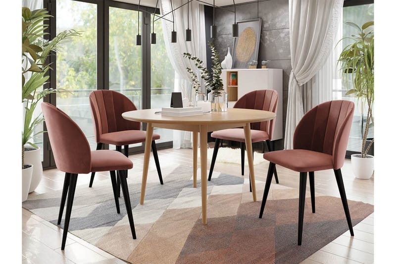 Matgrupp - Rosa - Möbler - Matplats - Matgrupp & matbord med stolar