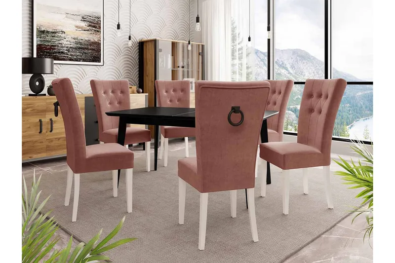 Matgrupp - Rosa - Möbler - Matplats - Matgrupp & matbord med stolar