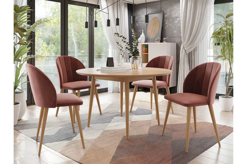 Matgrupp - Rosa - Möbler - Matplats - Matgrupp & matbord med stolar