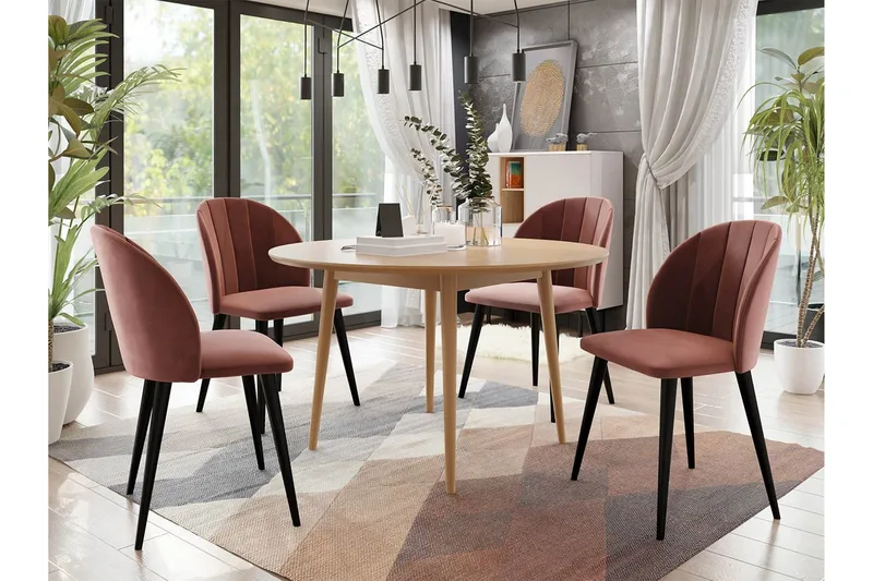 Matgrupp - Rosa - Möbler - Matplats - Matgrupp & matbord med stolar