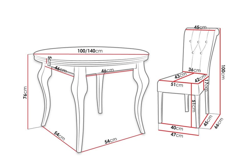 Matgrupp - Rosa - Möbler - Matplats - Matgrupp & matbord med stolar