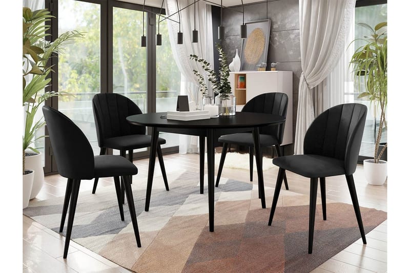 Matgrupp - Svart - Möbler - Matplats - Matgrupp & matbord med stolar