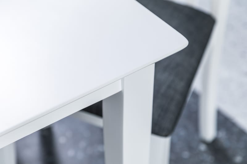 MAXIMILIAN Matbord 120 cm Vit + 4 LEVIDE Stolar Vit/Grå - Matgrupp & matbord med stolar