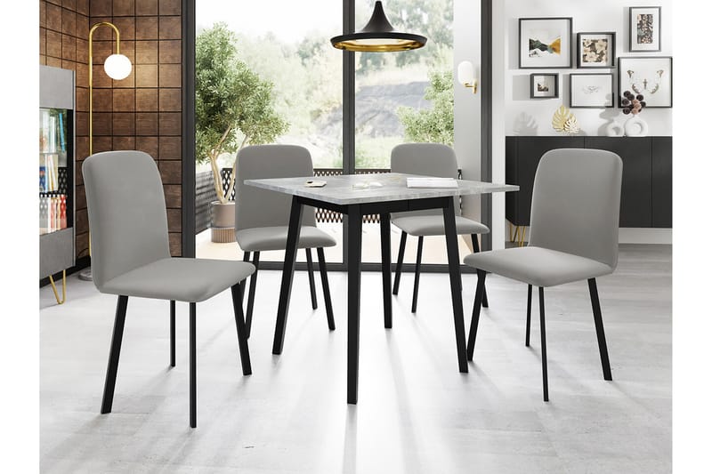 Narberth Matgrupp Grå/Svart - Möbler - Matplats - Matgrupp & matbord med stolar