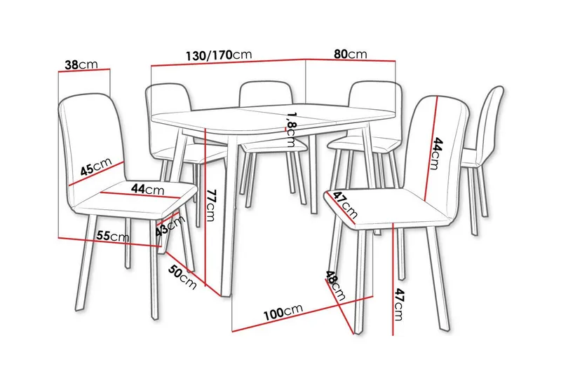 Narberth Matgrupp - Möbler - Matplats - Matgrupp & matbord med stolar