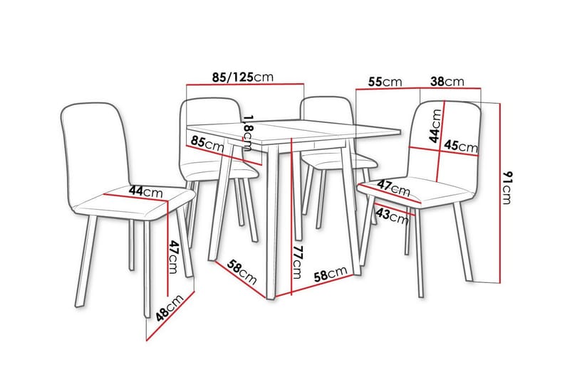 Narberth Matgrupp - Möbler - Matplats - Matgrupp & matbord med stolar