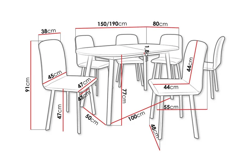 Narberth Matgrupp - Möbler - Matplats - Matgrupp & matbord med stolar